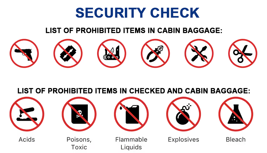 Things not allowed in flight