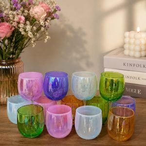 Small Round Colourful Lusture Jars