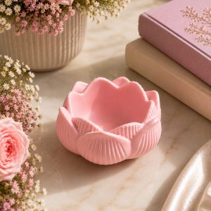 Lotus Concrete Jar - Pink