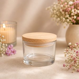Clear Jar 120 ml - with wood lid