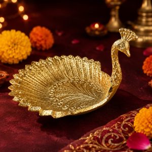Gold Shine Peacock Urli