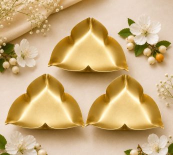 Gold Shine 3 Petal Urli – 3 Inch