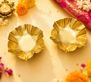 Gold Shine Flower Urli – 3 Inch