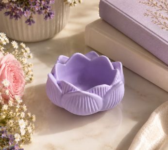 Lotus Concrete Jar – Purple