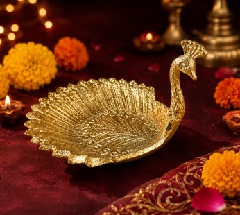 Gold Shine Peacock Urli